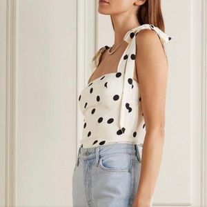 Reformation Polka Dot Tie Top
